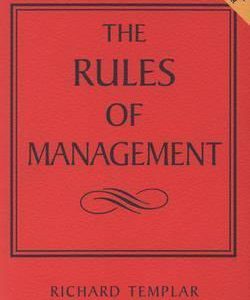 Rules of Management By Richard Templar
